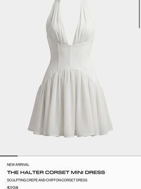 The Halter Corset Mini Dress - White
